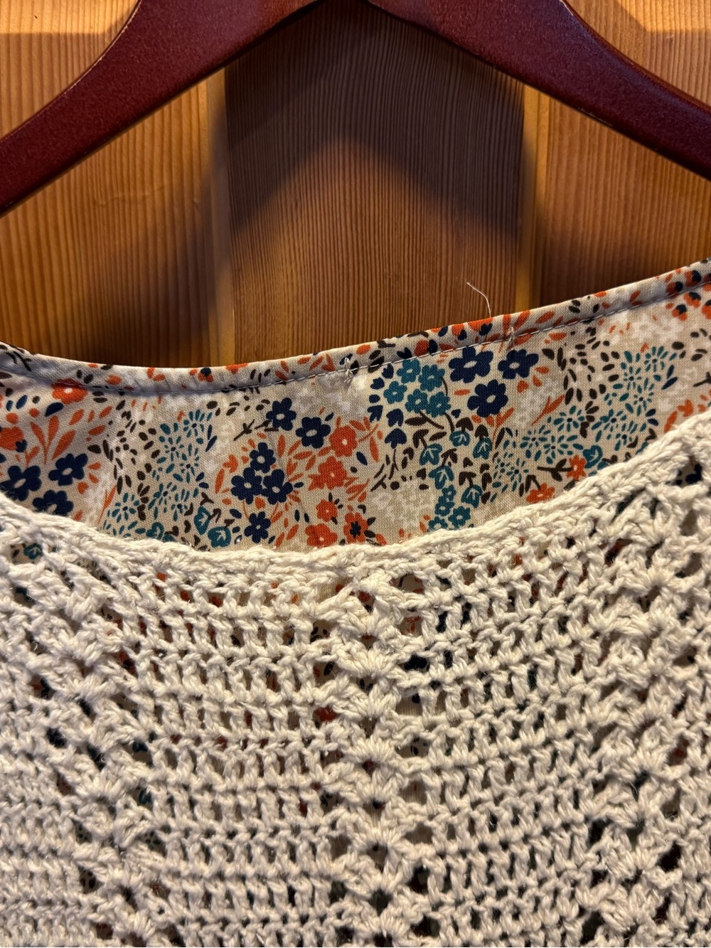 BOHO inspired Cream Crochet Openwork Knit Vest- may be hand made - Picture 12 of 16